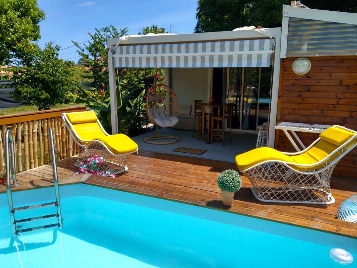 Gite cosy climatisé avec piscine privée Petit-Canal Extérieur photo
